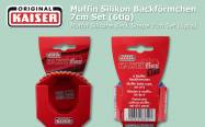 6.490 Stück KAISER Muffin Silikon Backförmchen 7cm Set (6tlg)